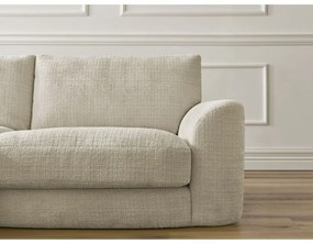 Beżowy narożnik z tkaniny szenilowej (lewostronny/z szezlongiem) Leonore – Bobochic Paris