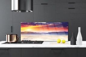 Panel Szklany Górski Szczyt W Blasku Słońca