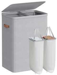 SongmicsHome Kosz na bieliznę TALIA 170 l, 56×40×75 cm, jasnoszary