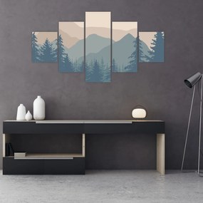 Obraz - Góry Turkusowe N⁰2 (125x70 cm)