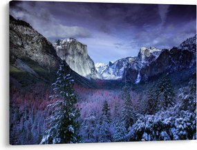 Obraz zimowego górskiego krajobrazu (70x50 cm)