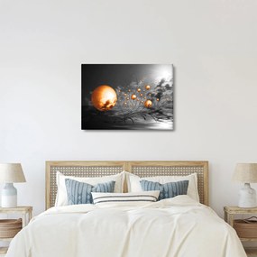 Obraz pomarańczowych abstrakcyjnych kul (70x50 cm)