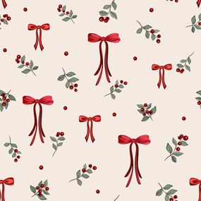 Polibawełniana poszewka na poduszkę HOLLY BOWS POLY 45x45 cm, kolorowa