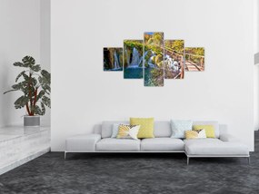 Obraz - Wejście na wodospady (125x70 cm)