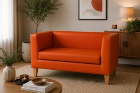 Sofa Monaco : Kolor nogi - Drewno, Kolor tkaniny - EKO-SKÓRA - 20D, Typ tkaniny - Eko-skóra , Wysokość nogi - 15 cm