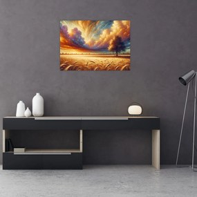 Obraz – Drzewo na polu (70x50 cm)