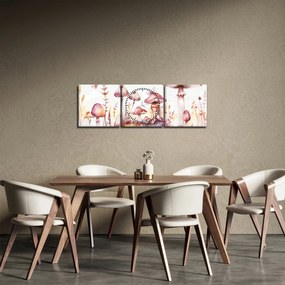 Obraz - Różowa wróżka (z zegarem) (90x30 cm)