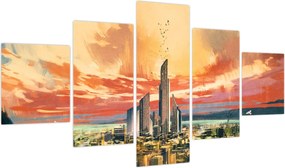 Obraz - Malowane miasto (125x70 cm)