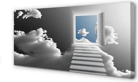 Zdjęcie na płótnie Schody do Drzwi w Chmurach