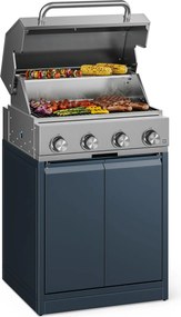Klarstein WaldChef 4 Palniki 12,8kW Grill Gazowy do Zabudowy Antracyt
