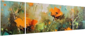 Obraz - Kwiaty (170x50 cm)