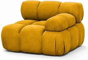 Moduł boczny do systemu modułowego, tkanina welur Salvador, Żółty, Prawy, Selia