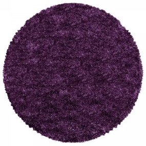 Dywan shaggy Fluffy Super Soft fiolet koło 80 cm x 80 cm