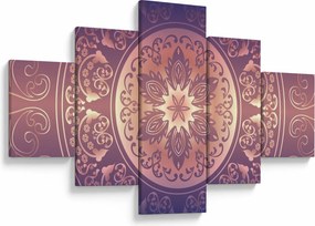 Obraz - Mandala na fioletowym gradiencie (125x70 cm)