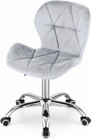 PROMOCJA Jasnoszary fotel biurowy AVOLA VELVET II. jakość