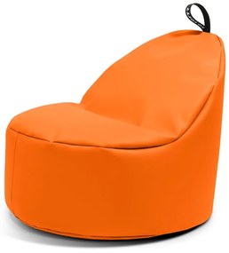 Pomarańczowy worek do siedzenia z imitacji skóry Round XL – So Soft?