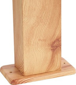 Lampa zewnętrzna aluminiowa z nadrukiem drewna z kolcem do ziemi i dławikiem kablowym 65 cm IP44 - Baleno