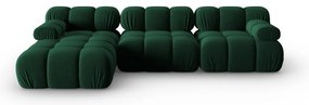 Zielona aksamitna sofa 285 cm Bellis – Micadoni Home