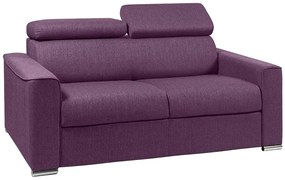 Kanapa 2-osobowa z ekspresowym mechanizmem rozkładania z tkaniny VIZIR - Kolor: fioletowy - Miejsce do spania: 120 cm - Materac 22 cm