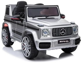 Auto na akumulator mercedes g63 amg srebrny lakierowany