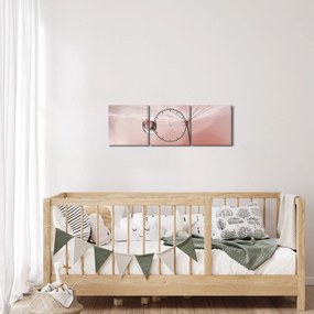 Obraz - Kropla rosy (z zegarem) (90x30 cm)