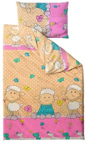 PrzytulneMieszkanie.pl PrzytulneMieszkanie.pl Bawełniana pościel do łóżeczka OWCZKI kremowa Rozmiar pościeli: 45 x 65 cm | 90 x 135 cm