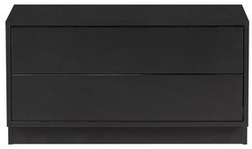 Czarna modułowa szafka pod TV z litego drewna sosnowego 75x40 cm Finca – WOOOD