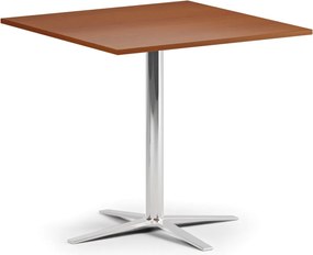 Stolik kawowy AURA, 60x60 cm, chrom podstawa, czereśnia