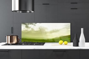 Panel Szklany do Kuchni Bezkresna Zielona Przestrzeń