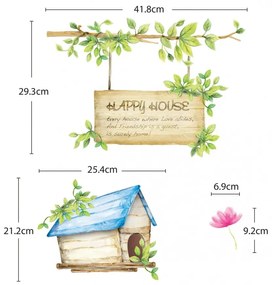 Zestaw naklejek Ambiance Happy House, 42x30 cm