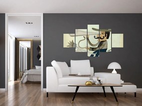 Obraz - Astronom na rowerze (125x70 cm)