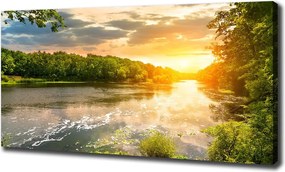 Foto obraz na płótnie Zmierzch nad rzeką