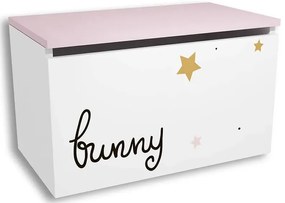 Biało-lawendowy pojemnik na zabawki R7-M12