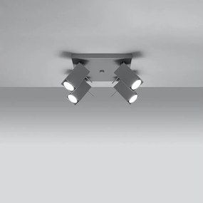 Plafony nowoczesny Briow, stal - 4 źródło światła 3000K - L.25 x H.16 cm - szary