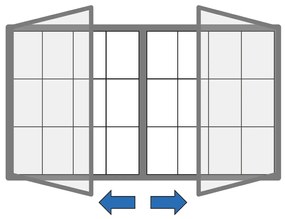 Gablota magnetyczna zewnętrzna, dwudrzwiowa, 1940 x 1000 mm