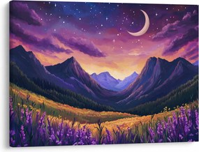 Obraz - Fioletowy krajobraz (70x50 cm)