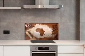 Panel szklany do Kuchni Przybory Kuchenne i Motyw Afryki