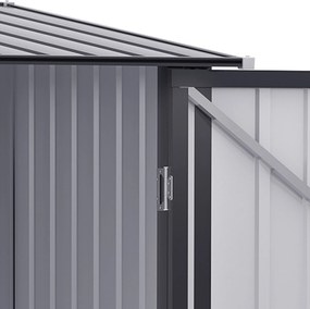 Outsunny Szopa Narzędziowa 1x1 Metr Metalowa chroniąca przed Deszczem, Domek Ogrodowy stal szara 0,92m² | Aosom PL