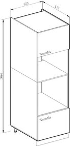 Szafka do mikrofalówki beton 60x57.2x206.8 r-line