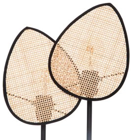 Lampa dekoracyjna OLME, rattanowa plecionka, wys. 44 cm