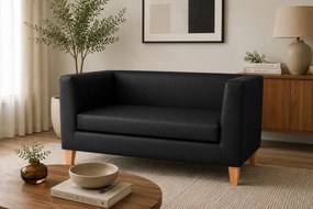 Sofa Monaco : Kolor nogi - Drewno, Kolor tkaniny - EKO-SKÓRA - 1D, Typ tkaniny - Eko-skóra , Wysokość nogi - 15 cm