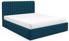 Granatowe łóżko tapicerowane 3 rozmiary T6-C64