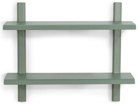 Zielonoszara wielopoziomowa metalowa półka 60 cm Hola – Spinder Design