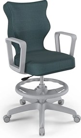 Młodzieżowe krzesło biurkowe Norm Grey rozmiar 5 (146-176,5 cm) z podnóżkiem