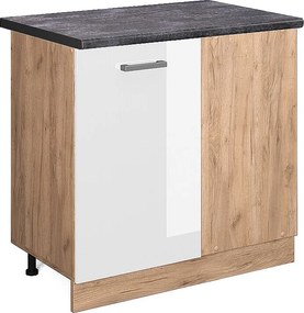 Szafka narożna biały wysoki połysk 86x60x81.6 r-line