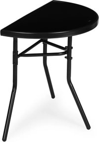 Szklany stolik boczny Torello 090, przyścienny, na balkon, czarny