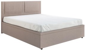 Beżowe łóżko tapicerowane z podnoszonym stelażem B0-G82