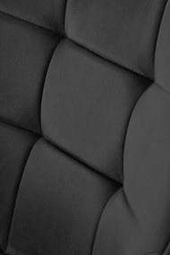 Krzesło do jadalni obrotowe z podłokietnikami czarne welurowe K588