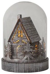 Brązowa dekoracja świetlna ze świątecznym motywem ø 12,5 cm Kupol – Star Trading