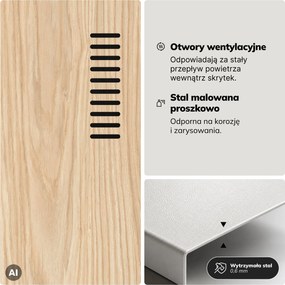 Szafa socjalna ubraniowa typu L, czterokomorowa, szara/dąb sonoma, 800x1850x450 mm: JULIA Eco Design